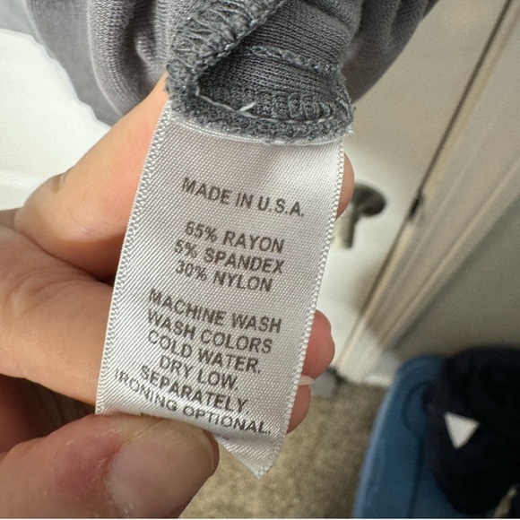 FLAX Gray Minimalist Made In USA Tank Top Size Large - Picture 4 of 5